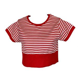 Aerie offline red and white striped where’s Waldo activewear crop top women’s M